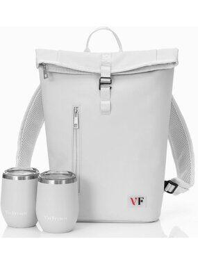 Stylish PU Leather Wine Tote Backpack with Tumblers – Padded Straps
